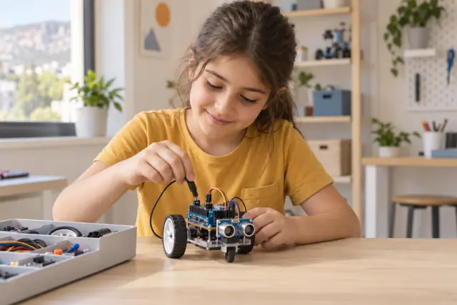 Shine yaş grubu için temsili sensörlü robot projesi görseli.